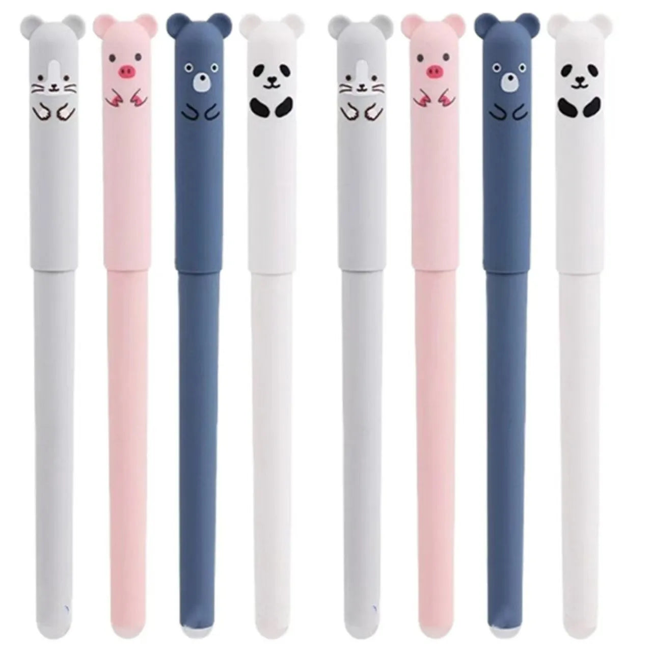 Bolígrafo de Gel borrable, bolígrafo de Gel térmico de fácil frotar, juego de borrador de dibujos animados bonito con borrador sin residuos, punta de bolígrafo de 0,5mm, 20ml, varias opciones de juegos