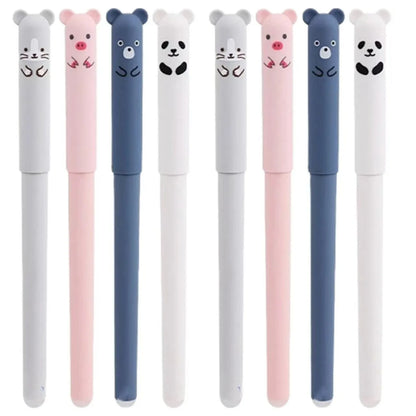 Bolígrafo de Gel borrable, bolígrafo de Gel térmico de fácil frotar, juego de borrador de dibujos animados bonito con borrador sin residuos, punta de bolígrafo de 0,5mm, 20ml, varias opciones de juegos