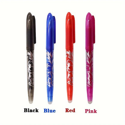 Bolígrafo de Gel borrable, multicolor, punta de 0,5mm, pintura, escritura, dibujo, escuela, negro, azul, rojo, rosa, naranja, verde, morado, azul claro, 8/4 Uds.