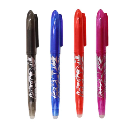 Bolígrafo de Gel borrable, multicolor, punta de 0,5mm, pintura, escritura, dibujo, escuela, negro, azul, rojo, rosa, naranja, verde, morado, azul claro, 8/4 Uds.