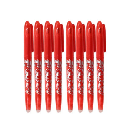 Bolígrafo de Gel borrable, multicolor, punta de 0,5mm, pintura, escritura, dibujo, escuela, negro, azul, rojo, rosa, naranja, verde, morado, azul claro, 8/4 Uds.