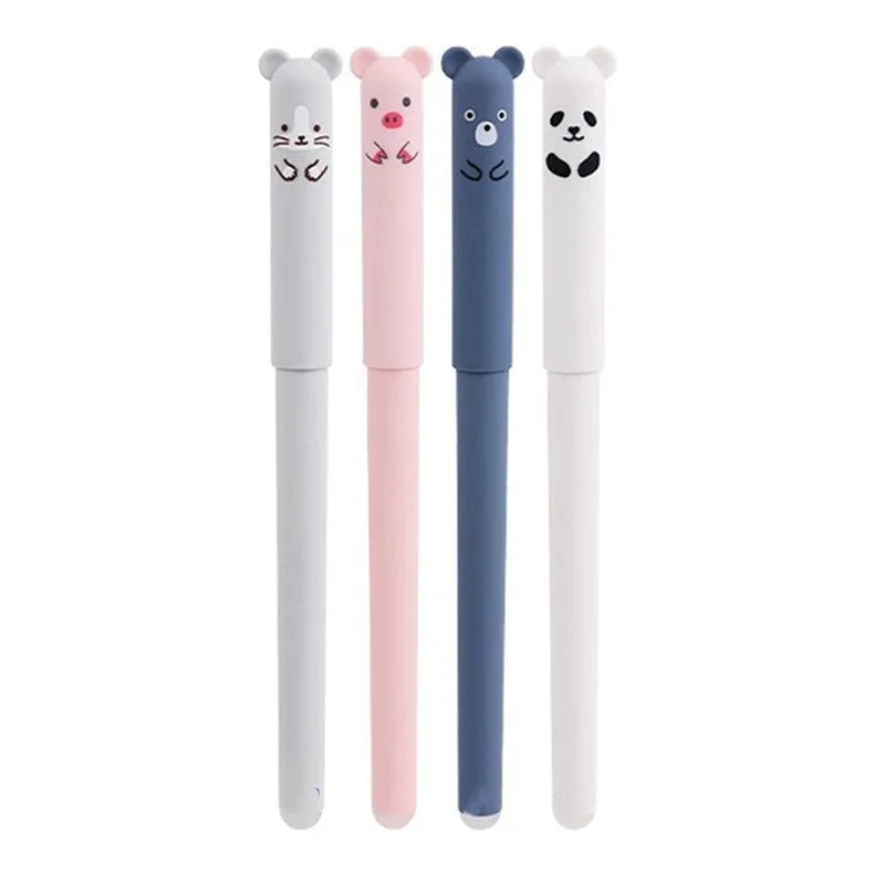 Bolígrafo de Gel borrable, bolígrafo de Gel térmico de fácil frotar, juego de borrador de dibujos animados bonito con borrador sin residuos, punta de bolígrafo de 0,5mm, 20ml, varias opciones de juegos